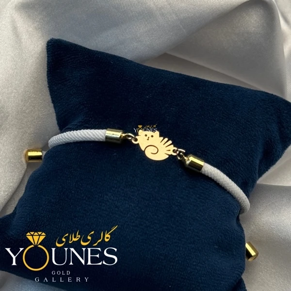 دستبند گربه پیشی طلا لیزری